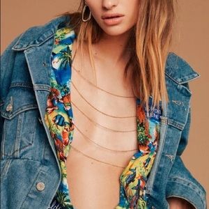 Luv Aj Rose Gold Chain Bra Jewelry